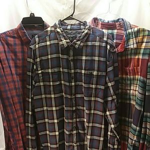 3 American Eagle Outfitters plaid XXL shirts